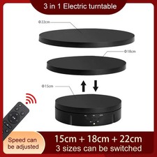 3 Speeds Electric Rotating Visualizer 360 Turntable Regulation USB Charge Displ