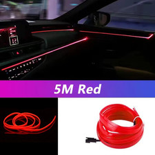 1pc 5m Usb Car Interior Led Strip Light Neon El Wire Ambient Lamp - New