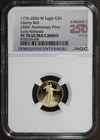 1776-2026-W (PF70 Ultra Cameo) 1/10th oz Proof American Gold Eagle $5 NGC