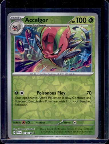 Accelgor SV09: Journey Together Pokémon #013/159 Reverse Holo NM+ - 第 1/2 張圖片