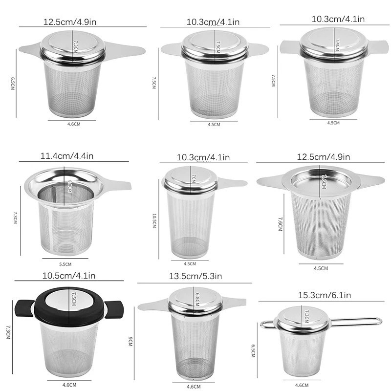 304 Stainless Steel Tea Strainer Tea Drain Tea Infuser Tea Leaf Spice Tea Fil-wl - Image 3 of 4
