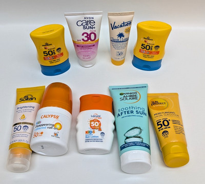 9er Set REISEGRÖSSE Sonnencreme Sonnenlotion gemischte Marken 9er Pack