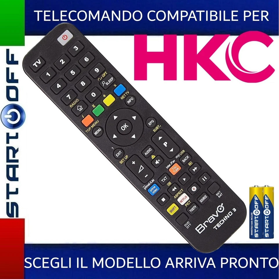 TELECOMANDO HKC UNIVERSALE CLICCA SUL TUO MODELLO LO RICEVERAI GIA PRONTO - Immagine 2 di 4