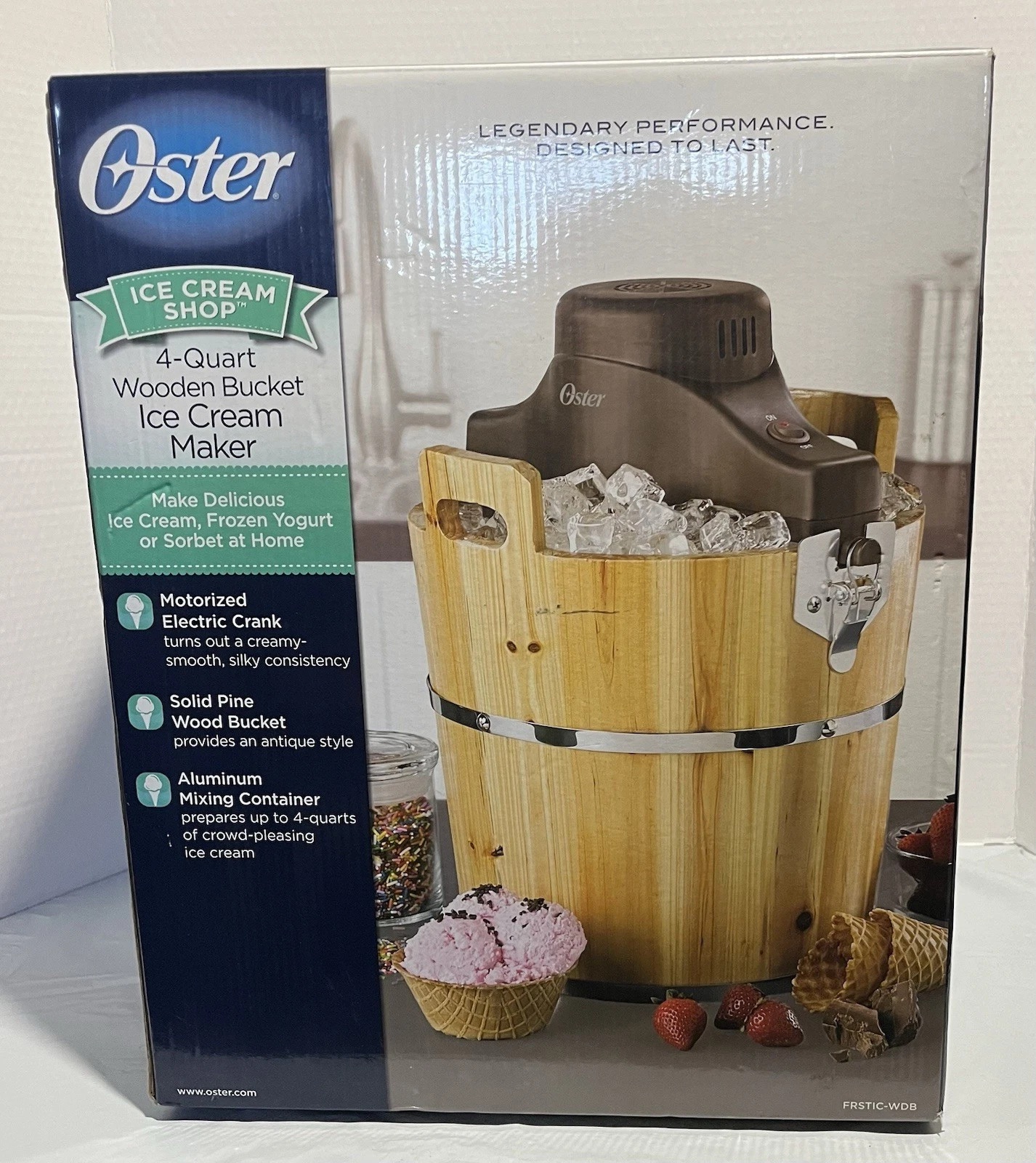 Oster Ice Cream Shop 4Qt Electric Wooden Bucket Ice Cream Maker Open Box
Opens in a new window or ta