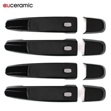 Black Door Handle Covers W/4 Smartkey for 2018-2022 Chevy Equinox Traverse GLOSS
