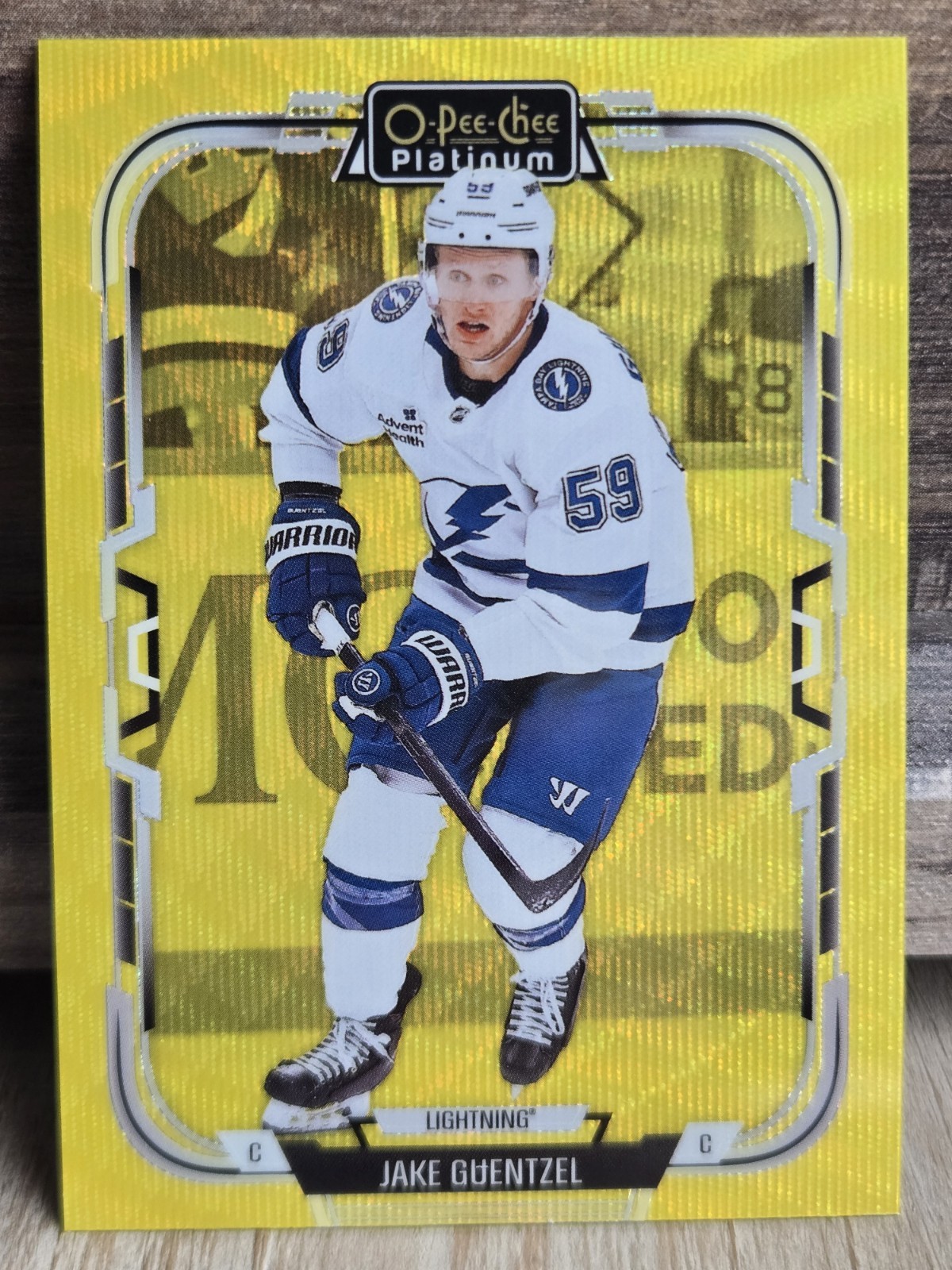 2025-26 O-Pee-Chee Platinum - Jake Guentzel #54 Neon Yellow Surge