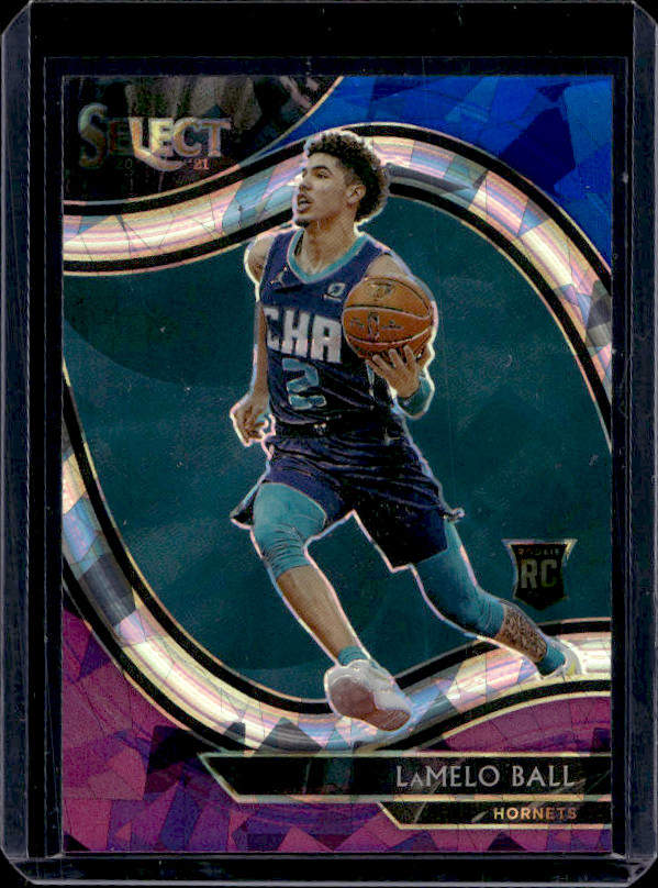 2020-21 Select Courtside LaMelo Ball #298 Blue White Purple Cracked Ice (RC)
