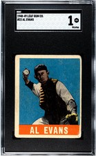 1948 Leaf Gum Co. Al Evans #22 SGC 1