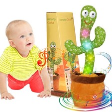 Interactive Dancing Cactus Toy - Talking  Mimicking Plush Gift for Toddlers 6-3