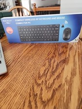 Macally Small Wireless Keyboard and Mouse Combo for PC black 