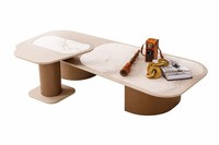 Wohnzimmer Set Moderner Stil Holzgestell Beige Farbe Elegantes Design