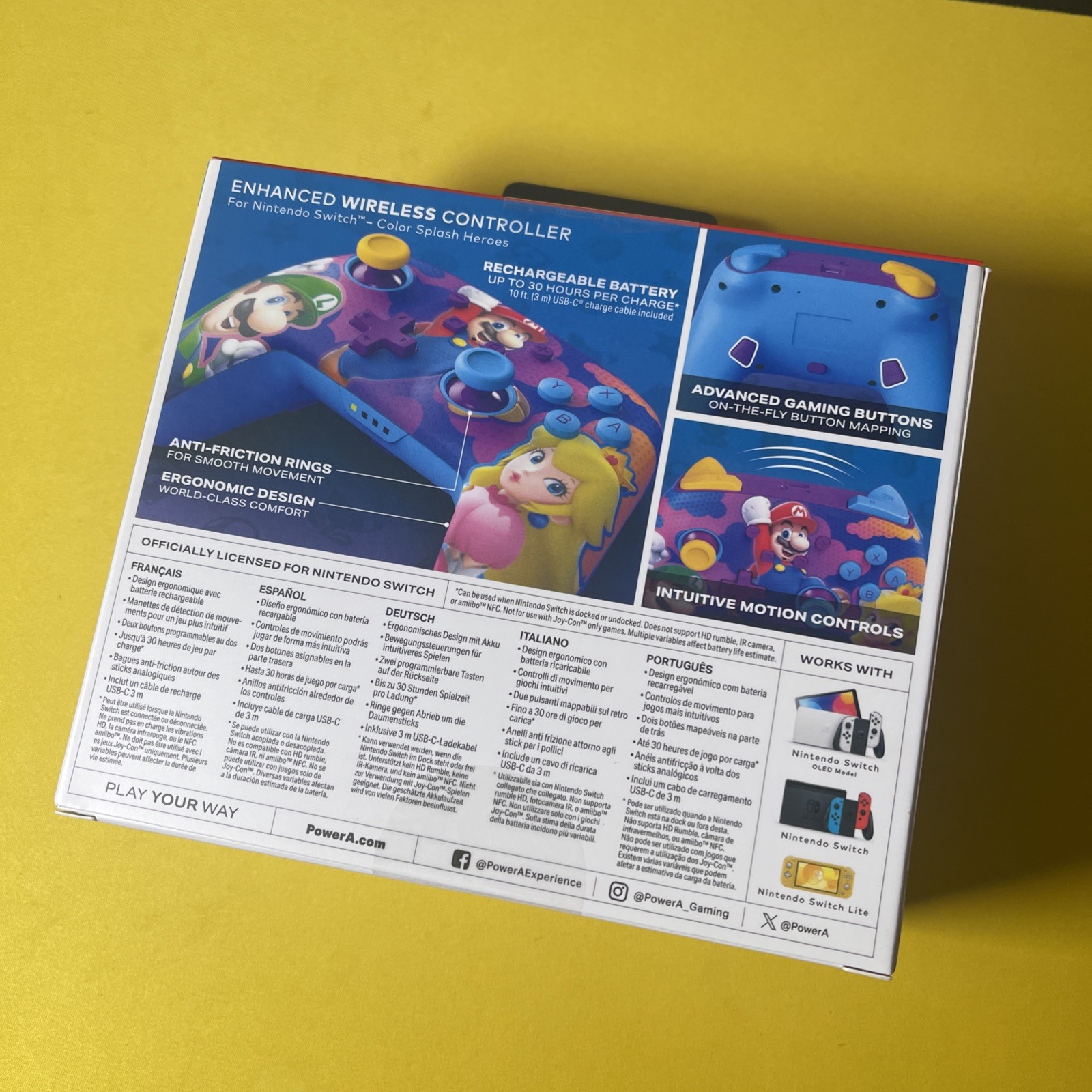 PowerA Enhanced Wireless Controller for Nintendo Switch - Color Splash Heroes