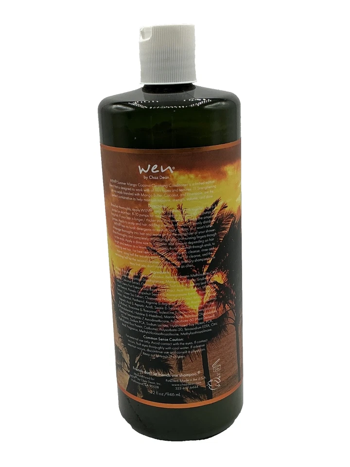 Wen Chaz SUMMER MANGO COCONUT Cleansing Conditioner 32 oz SEALED - Image 2 of 3