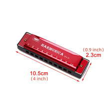 10 Hole Diatonic Harmonica Key of C with Case for Beginners Kids  Adults