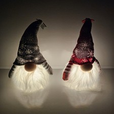 Glowing Faceless Christmas Gnomes Led Plush Dolls Xmas Ornament Home Party Decor