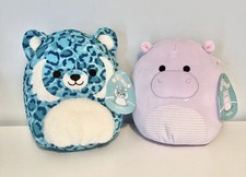 Original Squishmallows 7.5in Griffin the Saber-Tooth Tiger and Hanna the Hippo.