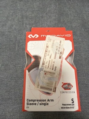 Mcdavid Compression Arm Sleeve, Single, Small White