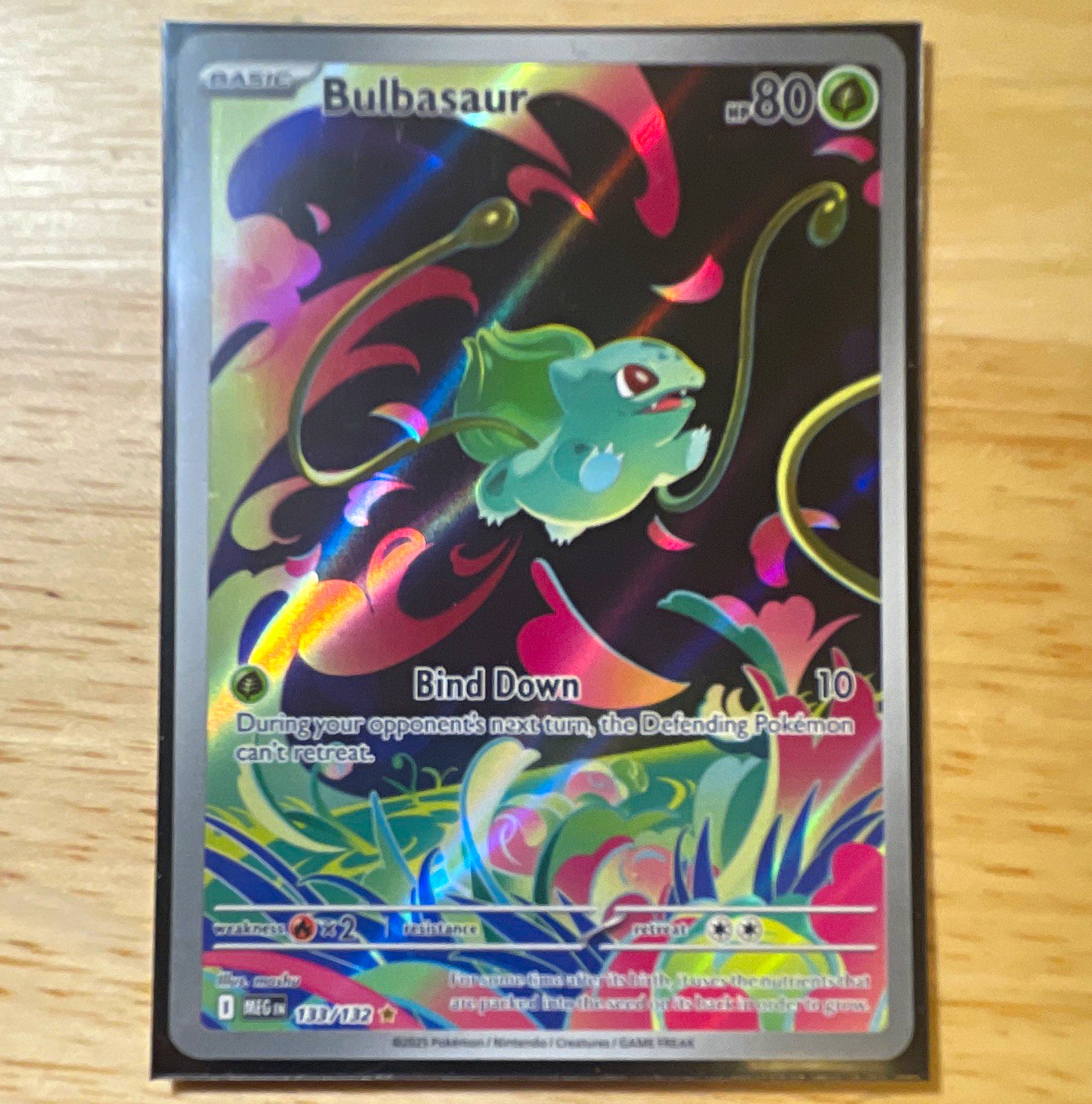 The Pokémon Company Bulbasaur 166/165 151 Holo English 80 HP 2023 IR