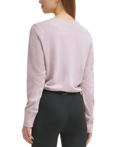 Calvin Klein Damen Performance Sweatshirt mit Cinched Logo - Hellrosa, LG - Bild 2 von 2