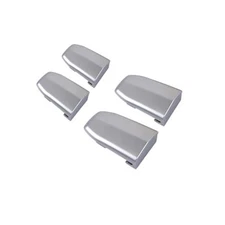 4 PCS Silver Exterior Door Handle Cap Trim Lock Cylinder Cover Compatible with 