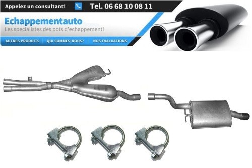 Silencieux central BMW E39 520 523 528 Break 2000-2004 pot echappement arriere complet