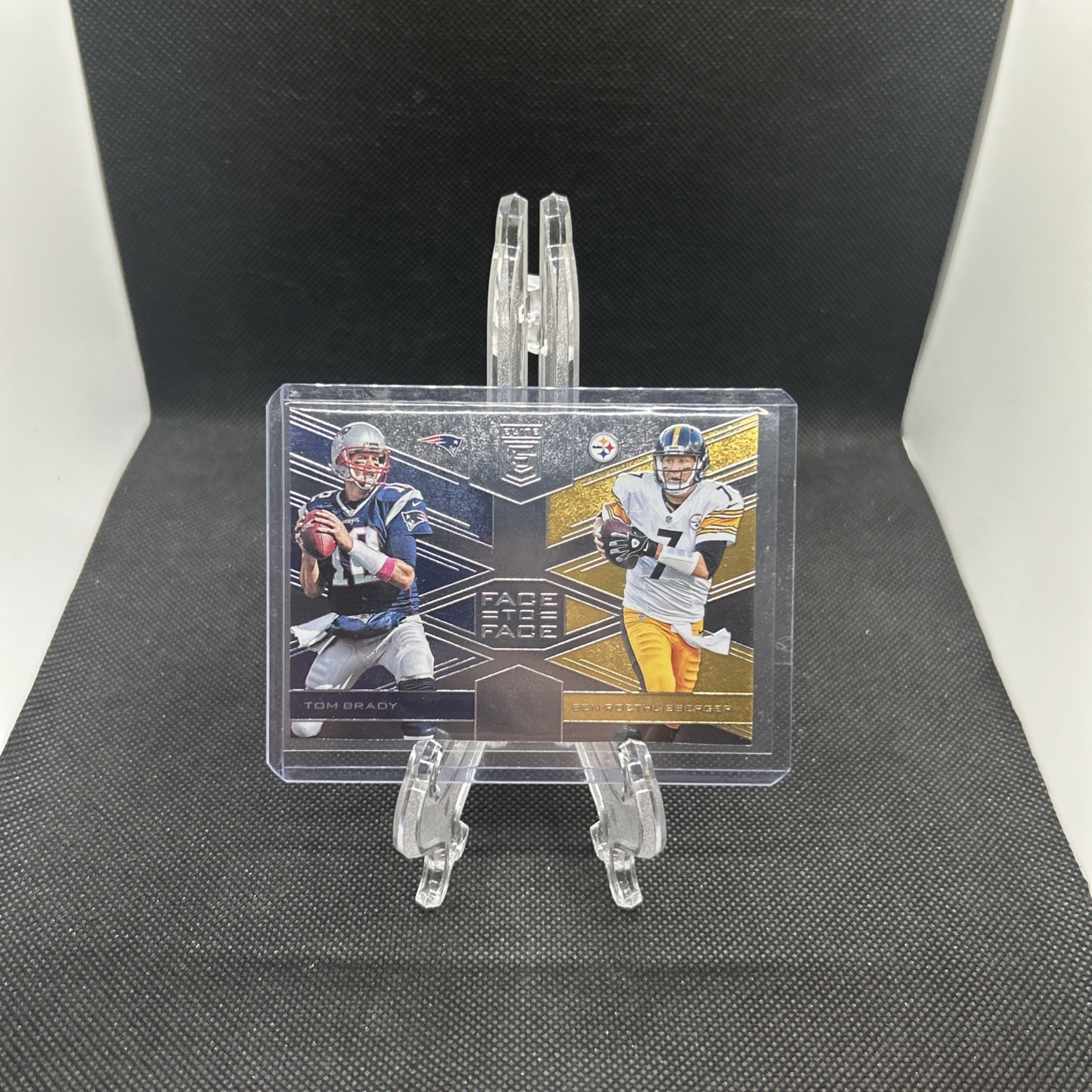 2017 Panini Donruss Elite Face to Face Tom Brady Ben Roethlisberger /299 #9