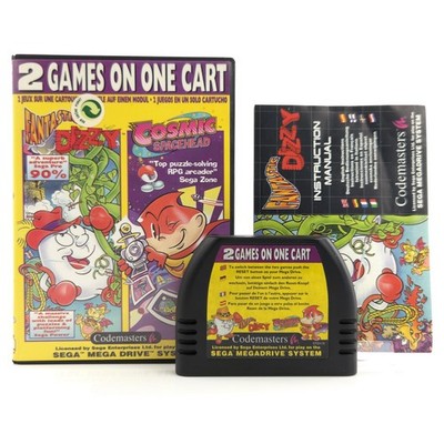 Sega Mega Drive Spiel : Fantastic Dizzy + Cosmic Spacehead - Modul Anleitung OVP