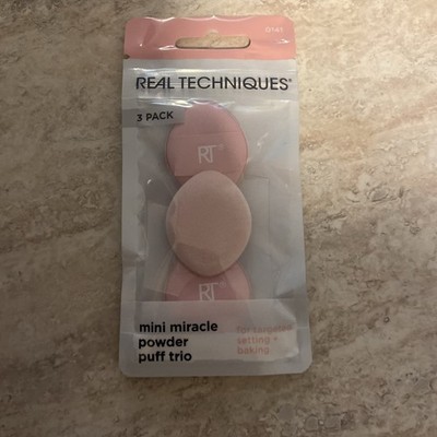 Real Techniques - Miracle Powder Sponge Makeup Schwamm Puff Trio 3 pack Neu ovp 
