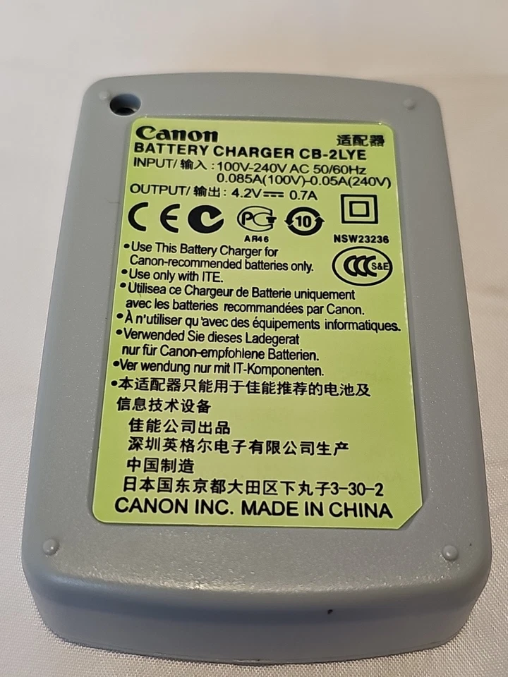 Cargador de batería Canon CB-2LY NB-6L PowerShot SX540 600 610 260 genuino OEM Foto 3 de 3