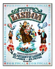 Vintage Lisboa Midsummer Festivals Poster Wall Art Premium Quality