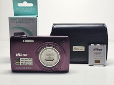 Nikon COOLPIX S4300 Plum Compact Digital Camera 16MP 6x Zoom Bundle, Tested NM
