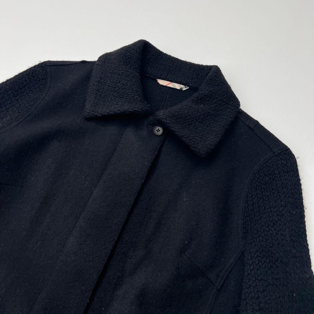 Burberry Knit Jacket Outerwear Blouson Black 100% Wool Size 38 For Women thumbnail 4