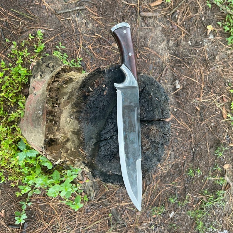 Custom Handmade Carbon Steel Blade Tactical Bowie Knife | Hunting Knife Camping
