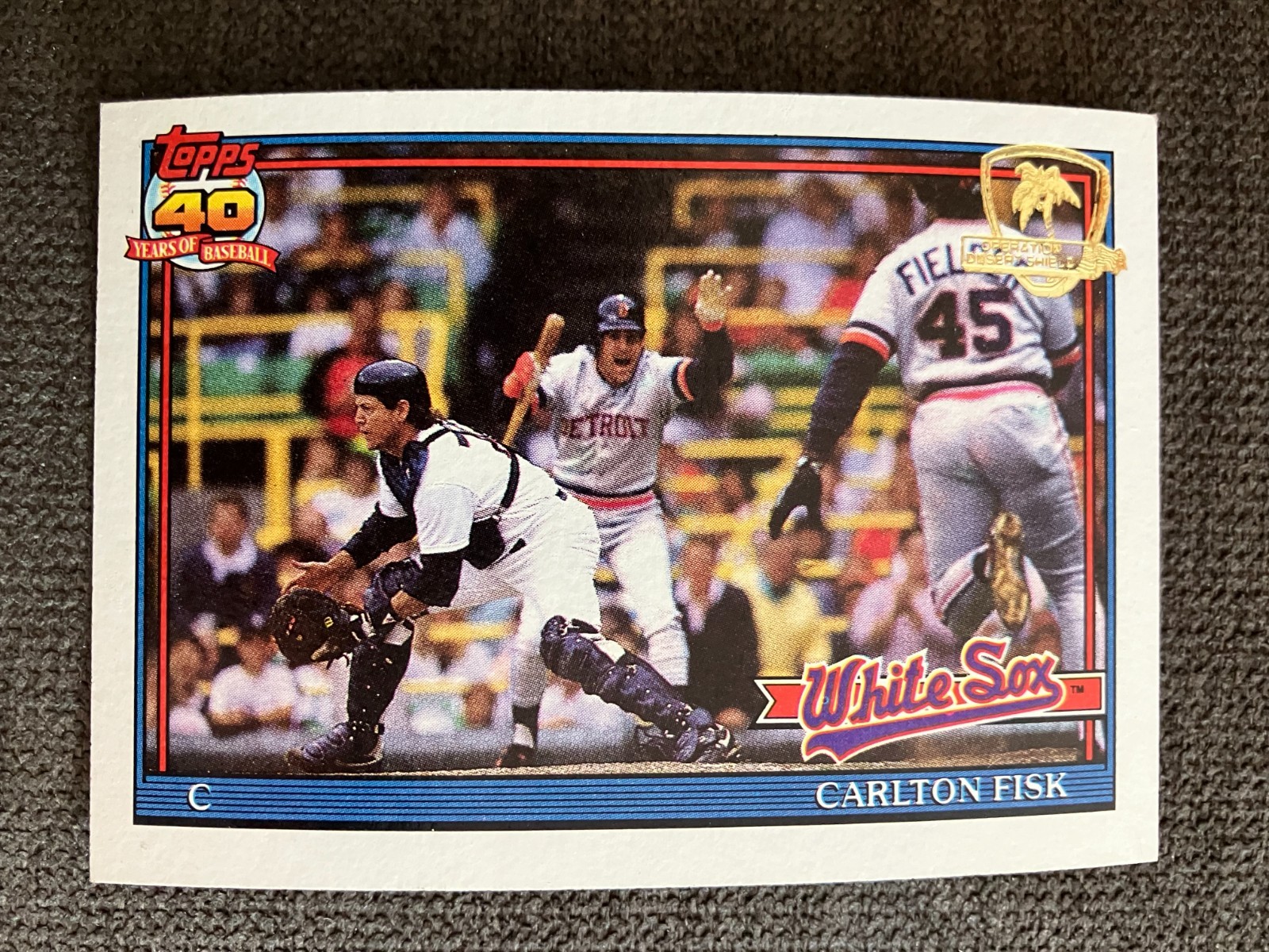 1991 Topps Baseball Operation Desert Shield #170 Carlton Fisk - Near Mint - See