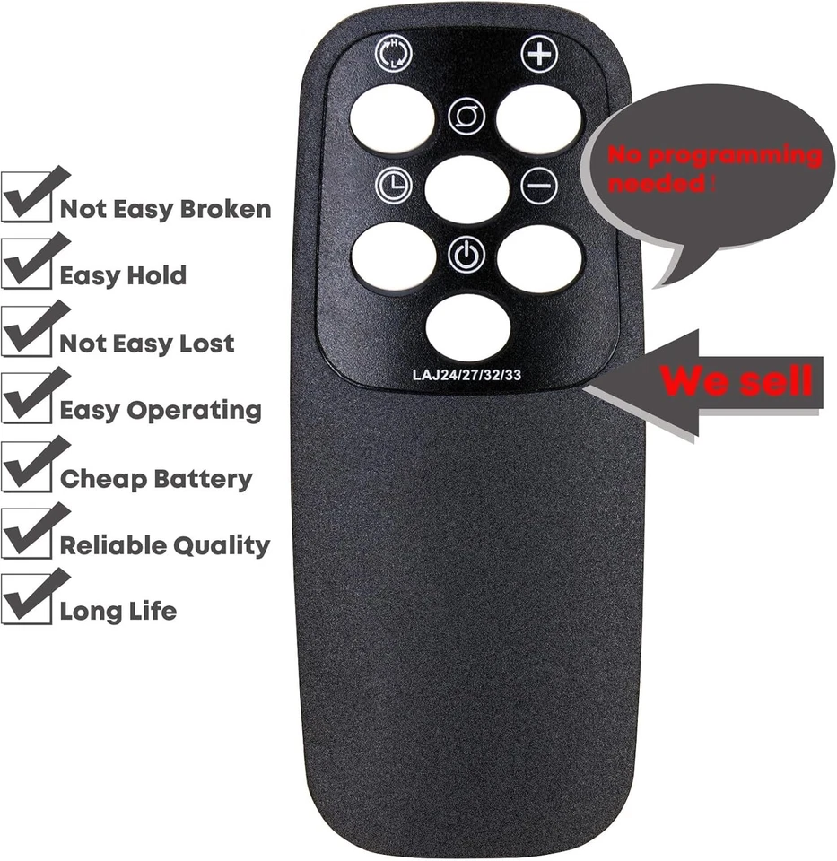 Remote Control LAJ24 for Lasko Space Heater 2033617A 5790 5592 CT22410 CT22420 - Image 3 of 4