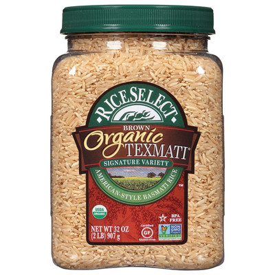 Organic Texmati Brown Basmati Rice, Premium Non-Gmo Gluten-Free Long-Grain Br...