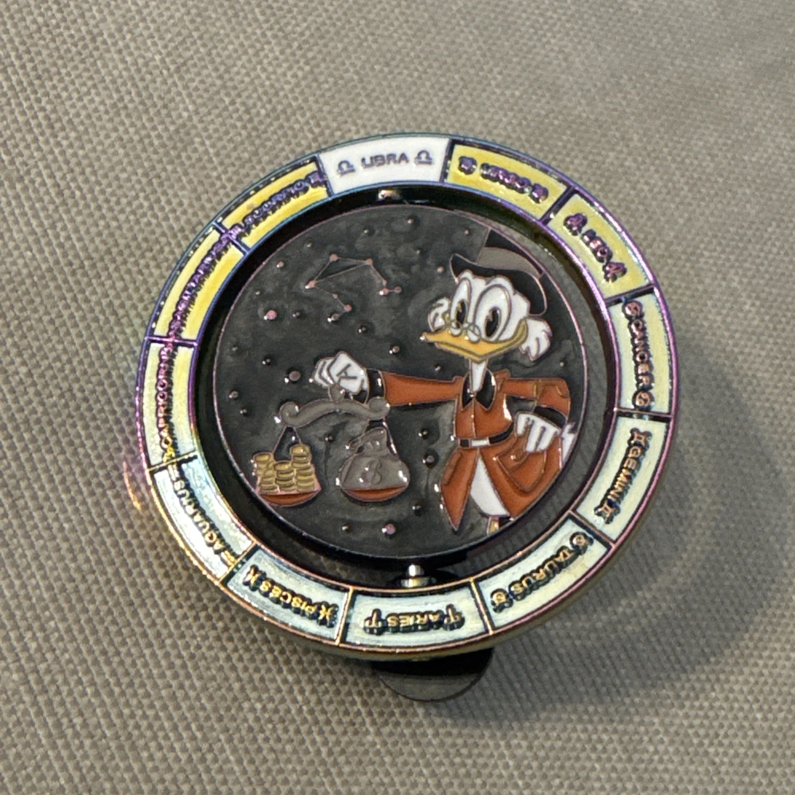 Disney Pin #152270 Scrooge McDuck - Libra - Zodiac Magic in the Stars