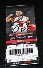 Louisville Cardinals Peyton Siva Signed 2011/12 Basketball ticket vs DePaul
