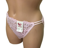 Women's 80s string panties pink Wacoal Large New