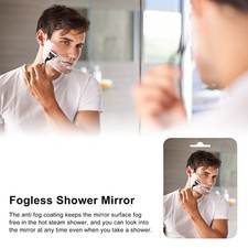 Large Fogless Shower Mirror Acrylic Shaving Mirror Bathroom Accessories with