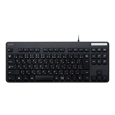 Elecom TK-FCM107XBK Tastatur kabelgebunden Membran dünne kompakte Tastatur sc...