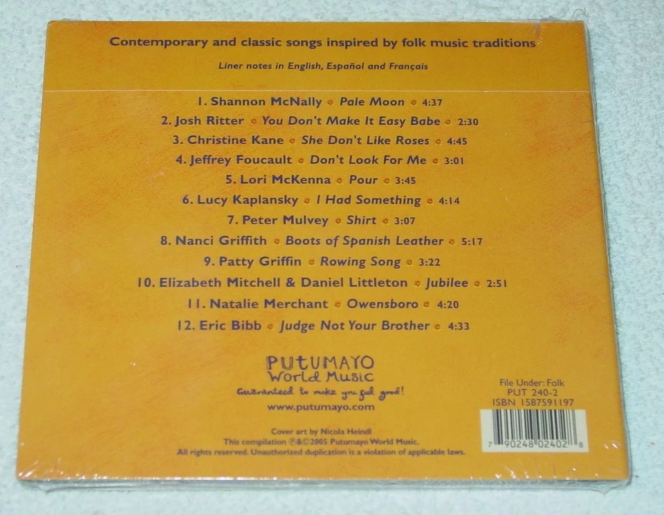Putamayo Presents American Folk CD Nanci Griffith Natalie Merchant Patty Griffin - Image 2 of 2