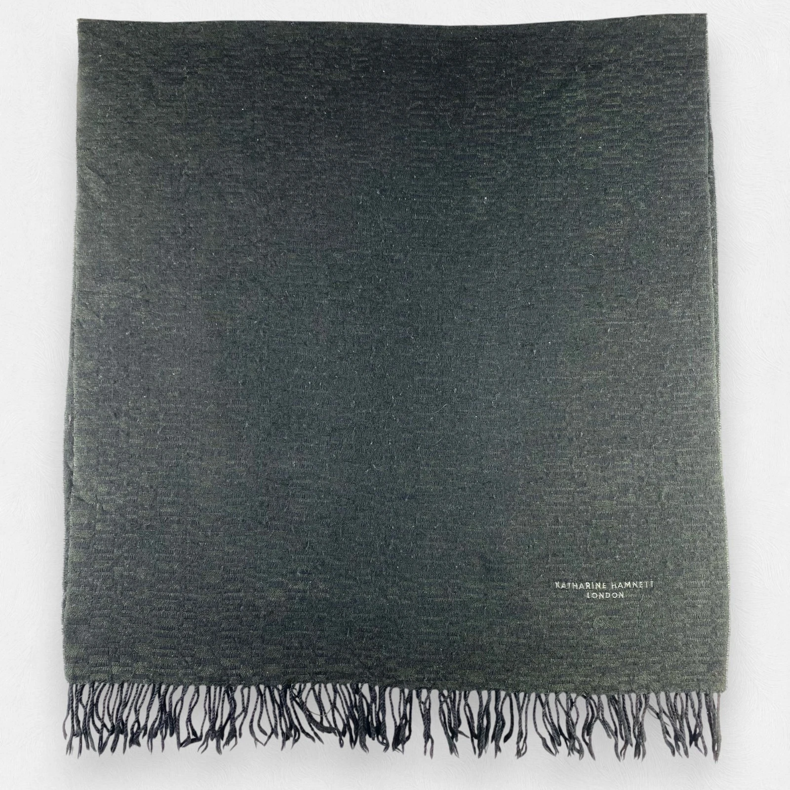 Vintage Katharine Hamnett Scarf Muffler Wrap Scarf Wool Cashmere Unisex Scarves