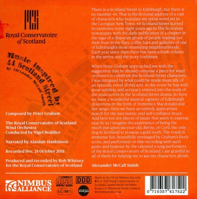 ROYAL CONSERVATOIRE OF SCOTLAND SYMPHONIC WIND ORCHESTRA PETER GRAHAM: MUSIC INS