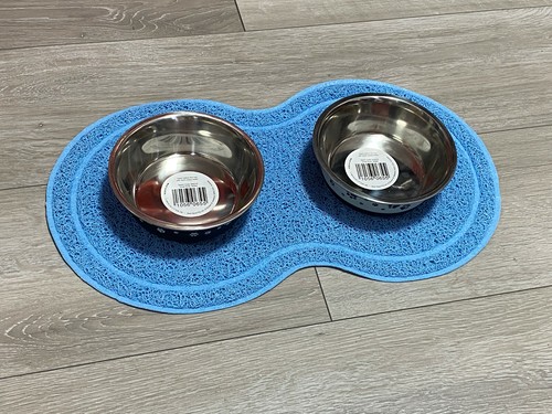 Alfombra de alimentación para mascotas perros cachorros gatos almohadilla linda cama de PVC tazón de comida mantel Reino Unido - Imagen 67 de 71