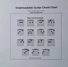 Basic Must Know Guitar Chord Chart ~ Laminated ~ FREE Shipping