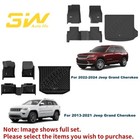3W Floor Mats Trunk Liner For Jeep Grand Cherokee 2013-2025 All Weather Car Mat