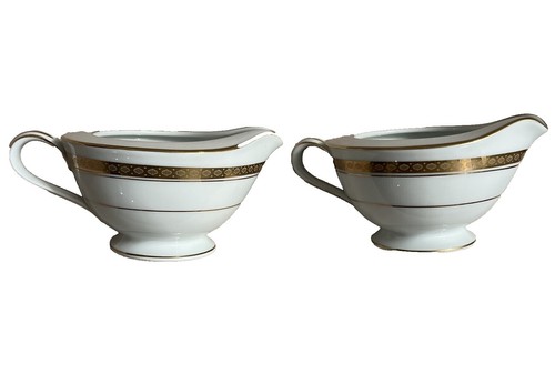 Noritake Barrymore Creamer - 8 Oz (236 Ml) Porcelain Creamer With Gold Trim, Classic Round Shape, White - View #11