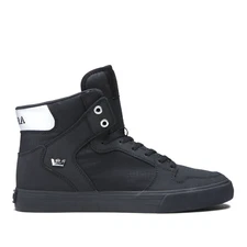 Supra Men's Supra Vaider all black Silver Tail Cowhide +canvas High Top limit
