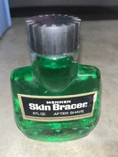 Vintage MENNEN Green Skin Bracer After Shave Glass Splash Bottle 6 Fl Oz